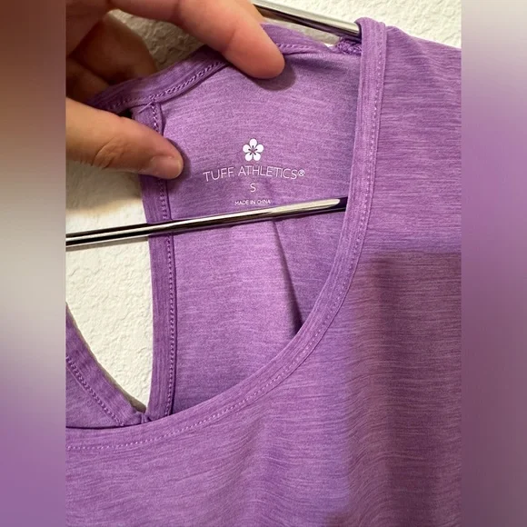 EUC TUFF ATHLETICS Lightweight Keyhole Long T-shirt Purple Pansy Color - Picture 5 of 8